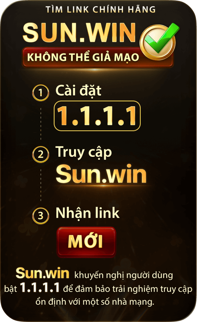 Cài 1.1.1.1 để truy cập Sun.win