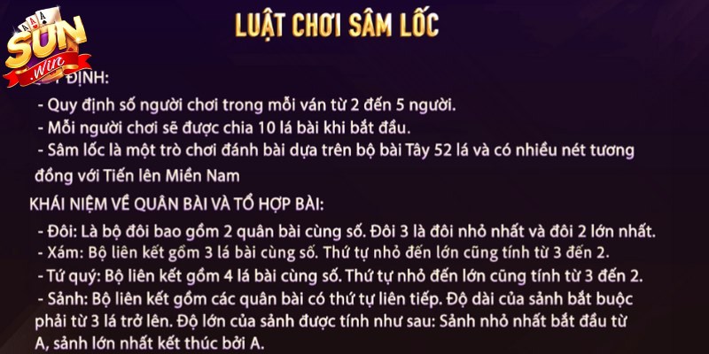 Sâm Lốc Sunwin - Đỉnh Cao Chiến Thuật Lập Bài Cho Anh Em 2 Để tham gia Sâm lốc Sunwin hiệu quả, người chơi cần nắm rõ các quy tắc
